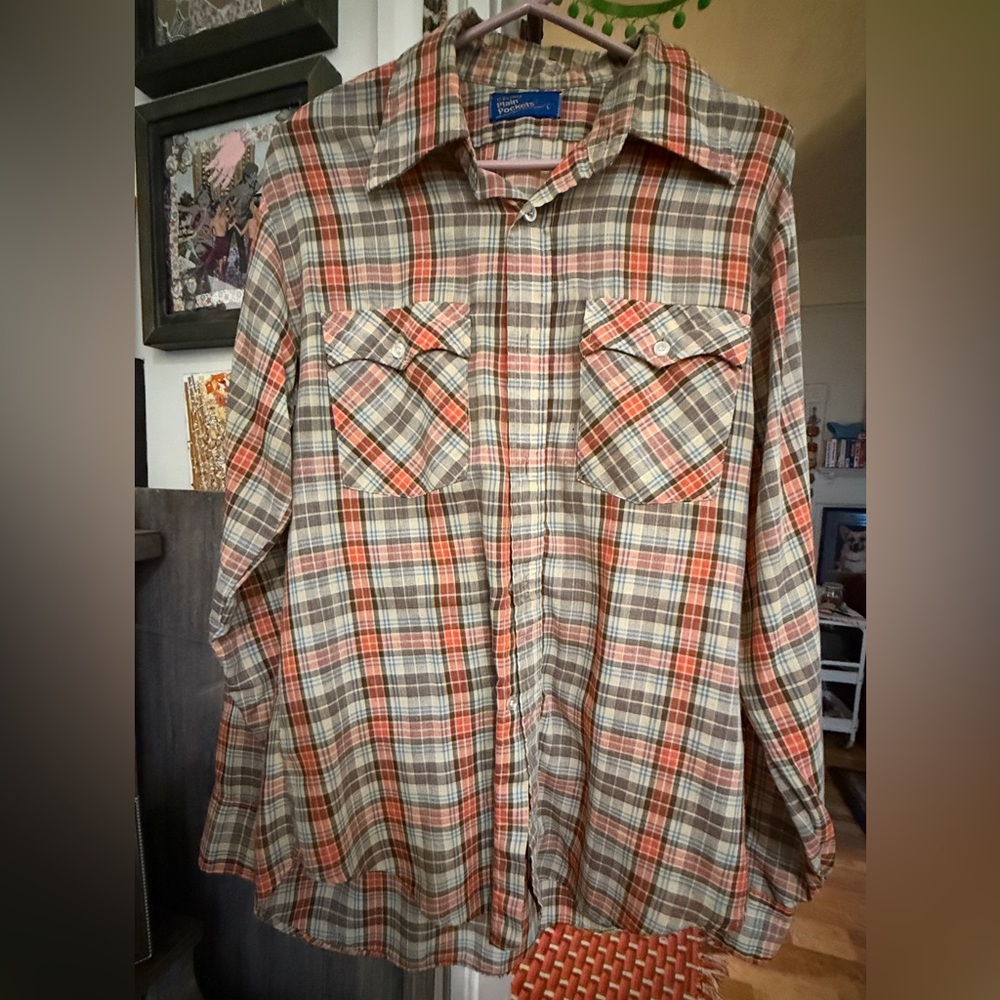 JCPenney Men's Multicolor Plaid Casual Shirt